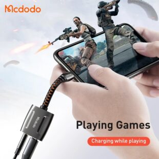 MCDODO Lightning to Lightning & DC 3.5mm Audio Adapter Converter