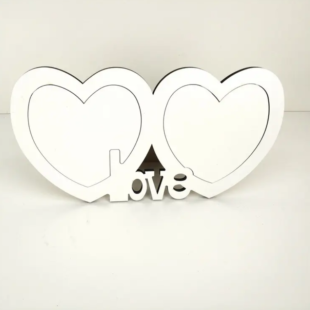 Sublimation Blank MDF Wooden Photo Frame Custom Printing Love Heart Gift Hardboard Photo Frame